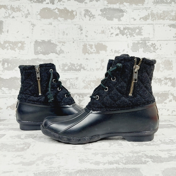 New Sperry Women's Saltwater Quilted Wool Duck Boots F852 - Picture 3 of 10